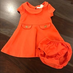 Janie and Jack orange dress for baby girl